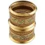 Efulgenz Boho Vintage Antique Gypsy Tribal Indian Oxidized Gold Plated Bracelets Bangle Set