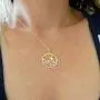 Sterling Silver Ocean Waves at Sunset Pendant Necklace, 18k Yellow Gold Plated Sun, 18'' Chain Sterling Silver Ocean Waves at Sunset Pendant Necklace, 18k Yellow Gold Plated Sun, 18'' Chain