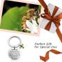 Eigso Bee Charm Keychain Perhaps The Bee is More Honored Because of What She Does for Others Appreciation Gift for Employee Teacher