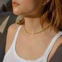 Tewiky 14k Gold Plated/Silver Paperclip Link Chain Choker Necklace Simple Dainty Jewelry for Women Girls