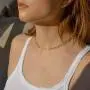 Tewiky 14k Gold Plated/Silver Paperclip Link Chain Choker Necklace Simple Dainty Jewelry for Women Girls Tewiky 14k Gold Plated/Silver Paperclip Link Chain Choker Necklace Simple Dainty Jewelry for Women Girls