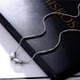 Necklaces Sterling Silver S925 Women’s Jewelry Kissing Fish Pendant Box Chain Necklace Valentiens Day Gift