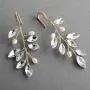 Mariell Bridal and Wedding Gold Handmade Dangle Earrings with Crystal Gems and Petite Freshwater Pearls Mariell Bridal and Wedding Gold Handmade Dangle Earrings with Crystal Gems and Petite Freshwater Pearls