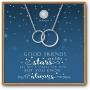 FAIRYGEM Best Friend, Friendship Gifts for Women - Sterling Silver Interlocking Circle Necklaces - Birthday,Mothers Day Jewelry Gift for Women Teen Girls