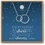 FAIRYGEM Best Friend, Friendship Gifts for Women - Sterling Silver Interlocking Circle Necklaces - Birthday,Mothers Day Jewelry Gift for Women Teen Girls