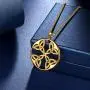 beautlace Celtic Knot Necklaces Silver/18K Gold/Black Gun Plated Round Good Luck Irish Celtic Knot Vintage Knot Pendant Birthday Gift for Women Men KP0138 beautlace Celtic Knot Necklaces Silver/18K Gold/Black Gun Plated Round Good Luck Irish Celtic Knot Vintage Knot Pendant Birthday Gift for Women Men KP0138
