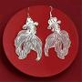 D.Rosse Fashion Chic Handmade Lightweight Hollow Tropical Fish Goldfish Dangle Drop Earrings for Women Girls Statement Jewelry Gifts
