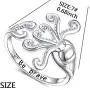 Sea Jewelry S925 Sterling Silver Octopus Ring Earrings Anklet New Pirate Octopus Tentacles Black Opening Ring Cute Sea Animal Jewelry Sets for Women