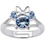 Disney Minnie Mouse Girls Jewelry, Silver Plated Crystal Head Ring, Size 4