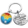 AKTAP Comics Inspired Gift Superhero Keychain Avengers Gifts Always Remember Youre Brave Than You Believe Jewelry