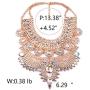 NABROJ Fashion Chunky Necklace Luxury Crystal Bib Collar Necklace Costume Jewelry for Women 8 Colors 1 Pc