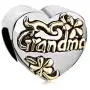 LovelyJewelry Grandma Family Charm Heart Floral Beads for Bracelet LovelyJewelry Grandma Family Charm Heart Floral Beads for Bracelet