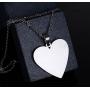 XUANPAI Stainless Steel Heart Rainbow Pendant Necklace Lesbian Gay Pride Jewelry