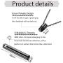 Sllaiss 2 pcs Cremation Jewelry Crystals from Austria Stainless Steel Black Silver Tone Bar Urn Pendant Memorial Ashes Keepsake Exquisite Necklace
