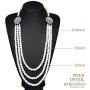 BABEYOND 1920s Gatsby Pearl Necklace Vintage Bridal Pearl Necklace Earrings Jewelry Set Multilayer Imitation Pearl Necklace with Brooch