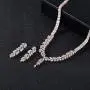 SWEETV Marquise Wedding Jewelry Sets for Brides, Crystal Cluster Bridal Necklace Earrings Jewelry Set for Women Prom Costume SWEETV Marquise Wedding Jewelry Sets for Brides, Crystal Cluster Bridal Necklace Earrings Jewelry Set for Women Prom Costume