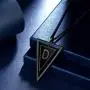 beautlace Double Triangle Letter Necklaces Silver/18K Gold/Black Gun Plated Initial Geometric Minimalist Pendant Alphabet Name Necklace Jewelry for Men and Women KP0158