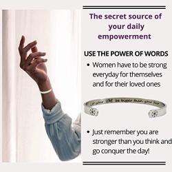 QUANTHOR Inspirational Bracelets for Women, Secret Message Love Bracelet, Jewelry for Women, Cuff Bangle, Friendship Gifts for Women to Inspire Them by QuanThor