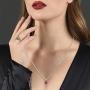 St.Claire 18K Swarovski Crystal Jewelry Necklaces Rose Gold Pendant Necklace Dainty Cubic Zirconia Necklace for Women Jewelry Necklace Happy Mothers Day Gifts Wedding Anniversary