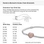PANDORA Jewelry Moments Pave Heart Clasp Snake Chain Cubic Zirconia Bracelet in Rose