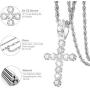 willtx Pendent Necklace for Men and Women with Bling Bling Iced Out Cubic Zirconia Diamond 18K Gold Silver Stainless Steel Rope Chain 24 inch Hip Hop Style Jewelry