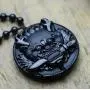 Obsidian crystal Amulet pendant necklace with bead chain for wen or women Obsidian crystal Amulet pendant necklace with bead chain for wen or women