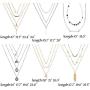 CLOSEUS 10 PCS Layered Choker Necklaces Fashion Sexy Casual Cute Bar Boho Pendant Chain for Women Girls Teens Jewelry Gifts Set Come Gift Box