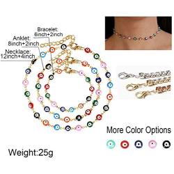 Evil Eyes Choker for Women Girls Gold Necklace Set for Party Gift Her Jewelry