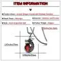 Heavstjer Punk Rock Stainless Steel Dragon Pendant Crystal Ball Necklace,24inches Link Chain