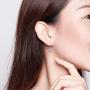 ECOLVANT 925 Sterling Silver Earrings Infinity Love Heart Drop Dangle Earrings White Gold Plated Cubic Zirconia Leverback Earrings for Women Girls Birthday Party Fashion Hypoallergenic Silver Earrings