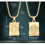 18K Gold Moon Star Lion Evil Eye Pendant Necklace Medallion Oval Link Chian Choker Layering Jewery for Women Girls