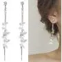Nanafast Butterfly Long Dangle Earrings for Women & Girl Crystal Alloy Butterfly Tassel Piercing Earrings Jewelry Gift