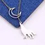 Crescent Moon Wolf Lariat Y Necklace Wolf Howling at The Moon Necklace Crescent Moon Wolf Lariat Y Necklace Wolf Howling at The Moon Necklace