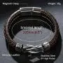 ZiMOJiE Genuine Leather Bracelet Stainless Steel Wristband for Men Boys Charm Cuff Bangle Personality Bracelets ZiMOJiE Genuine Leather Bracelet Stainless Steel Wristband for Men Boys Charm Cuff Bangle Personality Bracelets