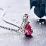 CDE Swarovski Necklace Flower Pendant Pink Crystals Women Jewelry Necklaces CDE Swarovski Necklace Flower Pendant Pink Crystals Women Jewelry Necklaces