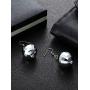 Tatuo 2 Pairs of Disco Ball Earrings 60s or 70s Silver Disco Ball Earrings for Women