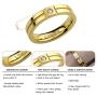 555Jewelry Womens Classic Sleek Chic Stainless Steel Bright CZ Inlay Band Rings