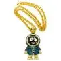 Shiny Jewelers USA Mens Iced Out Gold Silver Eskimo Pendant Box, Rope Cuban Link Chain Necklace Shiny Jewelers USA Mens Iced Out Gold Silver Eskimo Pendant Box, Rope Cuban Link Chain Necklace