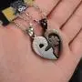 Stainless Steel His and Her Heart Lock Key Matching Puzzle Couples Pendant Necklace for Lovers Valentines Day Engagement Gift Stainless Steel His and Her Heart Lock Key Matching Puzzle Couples Pendant Necklace for Lovers Valentines Day Engagement Gift