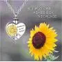 SEIRAA Urn Necklaces for Ashes in My Heart Flower Pendant Memory Locket Necklace Cremation Gifts