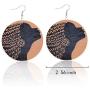 Melody Clover 8 Pair Wooden Round Earrings DIY Printing African Multicolor Geometric Personalized Earrings for Woman Fashion Jewelry
