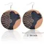Melody Clover 8 Pair Wooden Round Earrings DIY Printing African Multicolor Geometric Personalized Earrings for Woman Fashion Jewelry