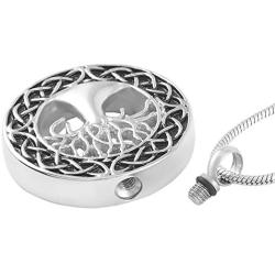 Celtic Tree of Life Urn Necklace - Cremation Jewelry Memorial Keepsake Pendant - Funnel Kit Included