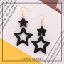 Jagucho Leather Star Earrings Dangle for Women, Lightweight Handmade Earrings Drop for Teen Girls, Gifts for Women