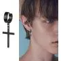 Dangle Cross Earrings for Men Punk Stainless Steel Hoop Earrings Piercing Jewelry… Dangle Cross Earrings for Men Punk Stainless Steel Hoop Earrings Piercing Jewelry…