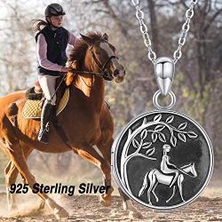 Horse Locket Necklace That Holds Pictures 925 Sterling Silver Vintage Oxidized Horse Necklace Photo Locket Pendant Jewelry Gifts for Women Birthday
