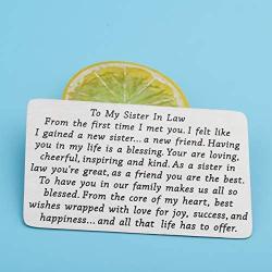 PENQI Sister in Law Jewelry Wedding Gift for Sister from The First Time I Met You Wallet Card Unbiological Sister Gift Bonus Sister Gifts Soul Sister Gifts