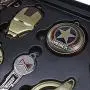 Avengers Infinite War Defeat Superhero Boxed Badge Iron Man Necklace Pendant Iron Man Singular Dr. Ago Moto Eye Amulet Jewelry (NO.5)