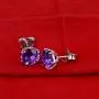 Purple Amethyst, Blue Aquamarine, Sapphire, Tanzanite, Green Emerald, Peridot Red Garnet, Citrine 3.52 Ct Round 925 Sterling Silver Nickle Free Stud Earrings Birthday Gifts For Women By Orchid Jewelry