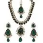 MUCH-MORE Indian Bollywood Traditional Maang Tikka with Kundan Necklace Earrings Set Ethnic Wedding Party Designer Jewelry for Women